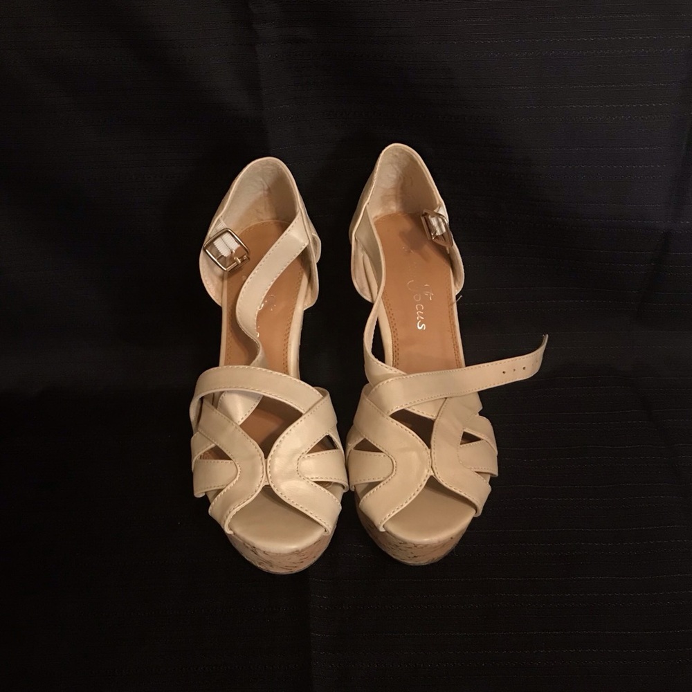Vince Camuto Cream Strappy Heels